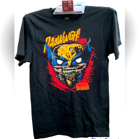 New Unisex Adult S Tee & Pocket Pop Funko Pop figure Marvel Zombie Wolverine - Picture 2 of 6